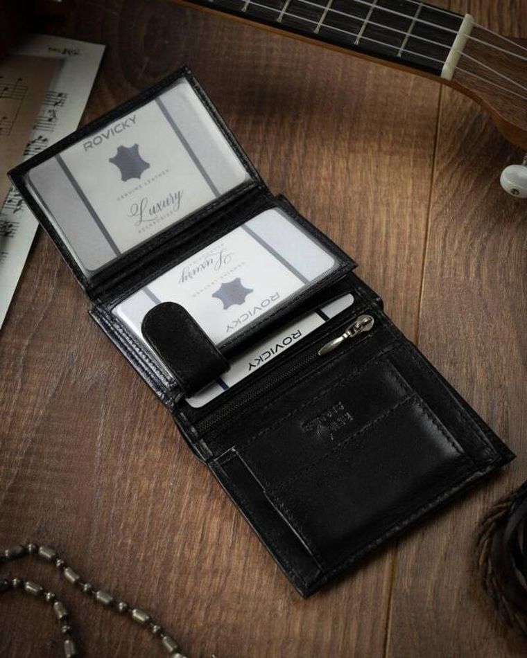 Portfel męski ze skóry naturalnej z systemem RFID, 4U Cavaldi