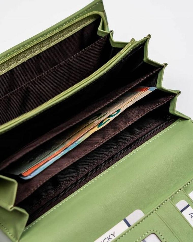 Portfel, miętowy, skóra ekologiczna, 4U Cavaldi