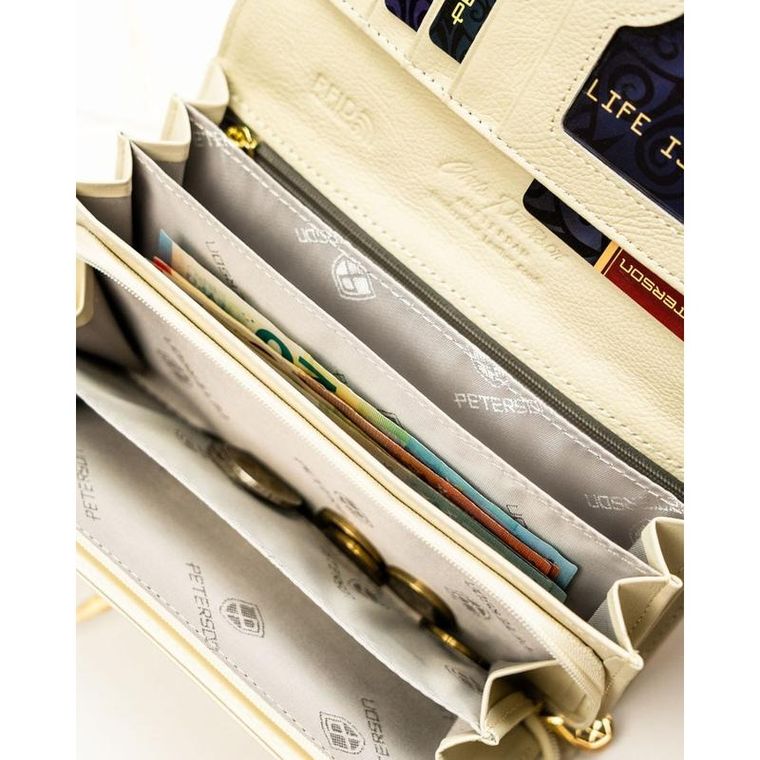 Portfel, mix, skóra naturalna i ekologiczna, Peterson