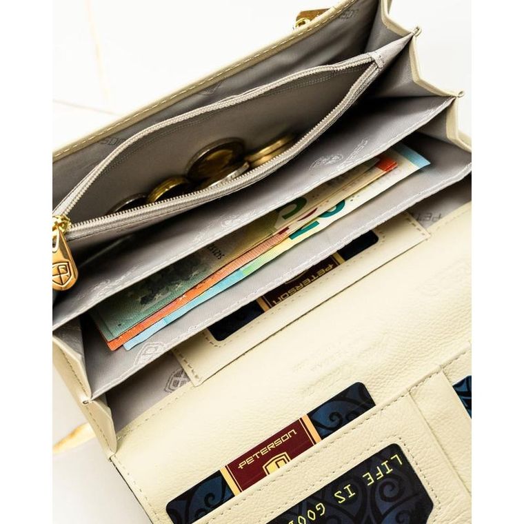 Portfel, mix, skóra naturalna i ekologiczna, Peterson
