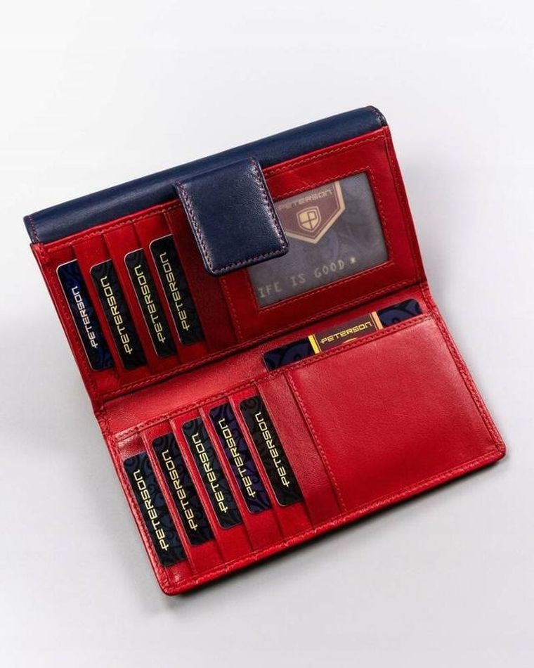 Portfel, mix, skórzany, Peterson