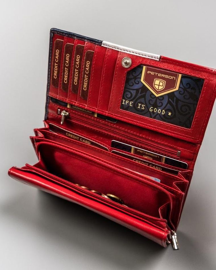 Portfel, mix, skórzany, Peterson