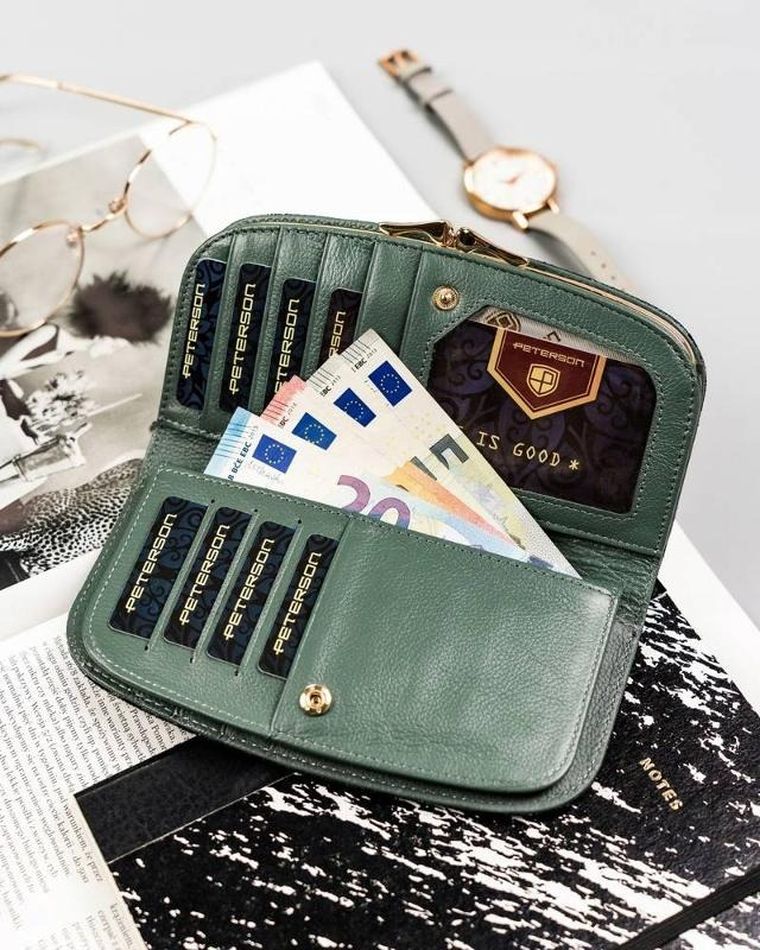 Portfel, mix, skórzany, Peterson