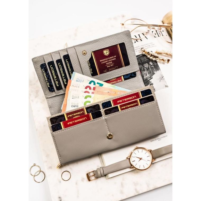 Portfel, mix, skórzany, Peterson