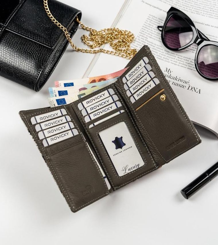Portfel, mix, skórzany, Rovicky