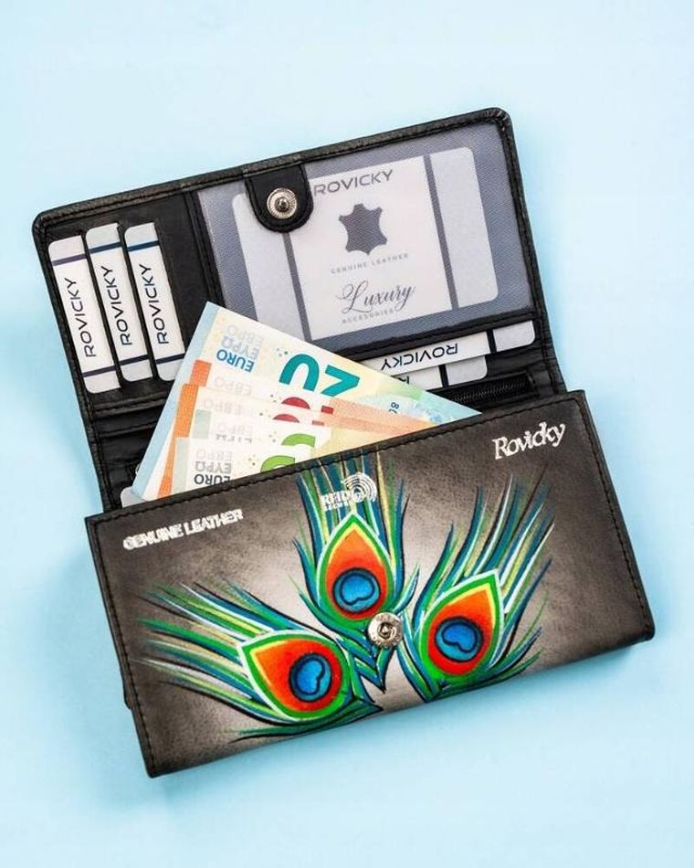 Portfel, mix, skórzany, Rovicky