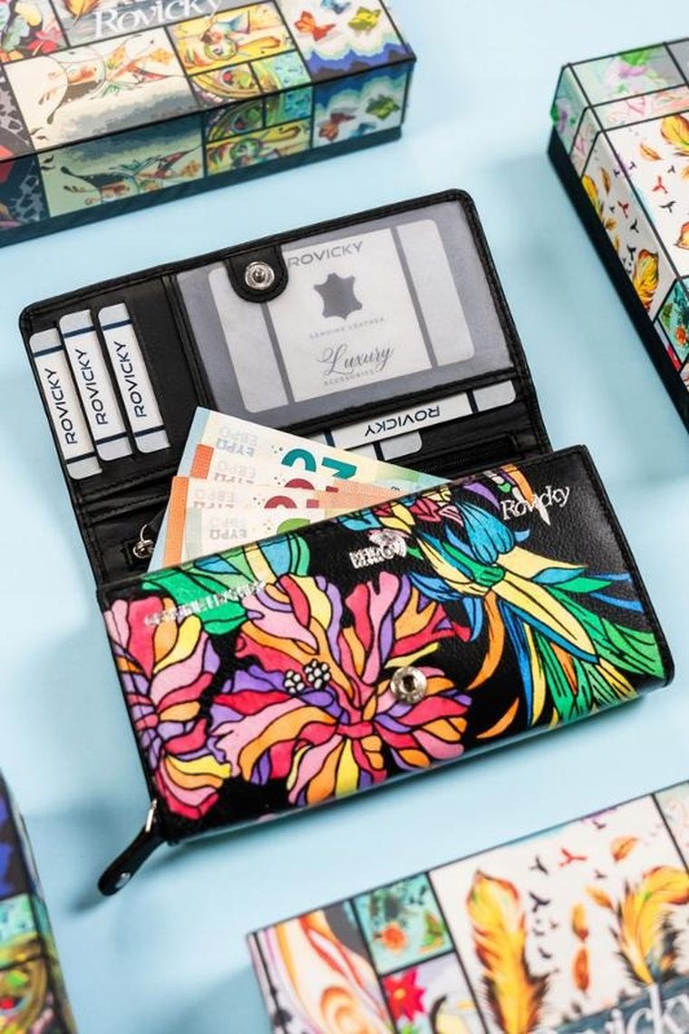 Portfel, mix, skórzany, Rovicky