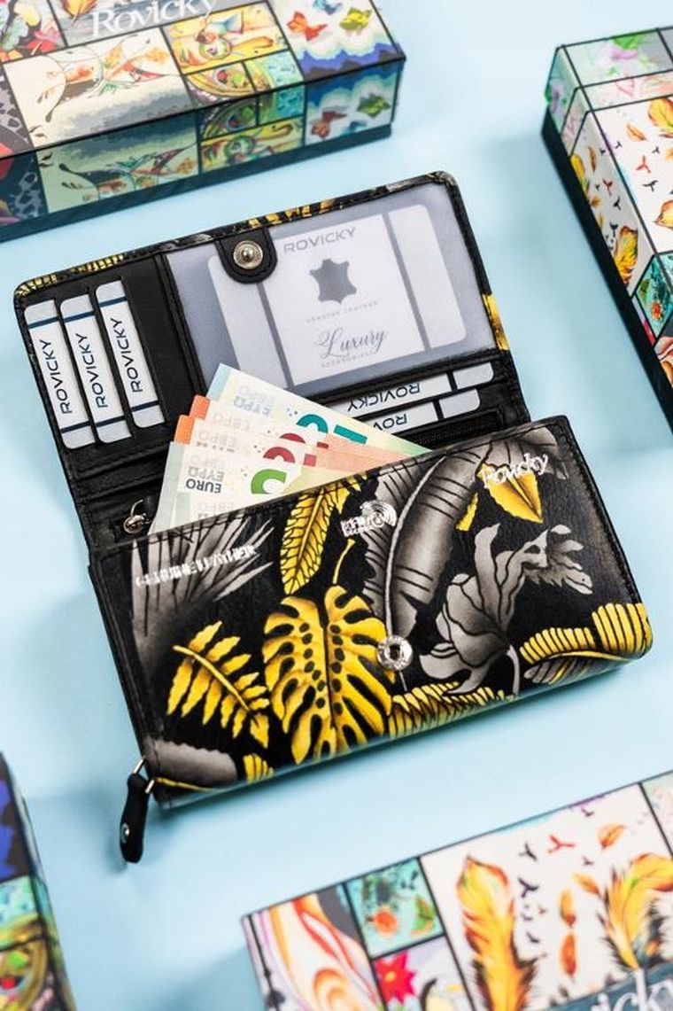 Portfel, mix, skórzany, Rovicky
