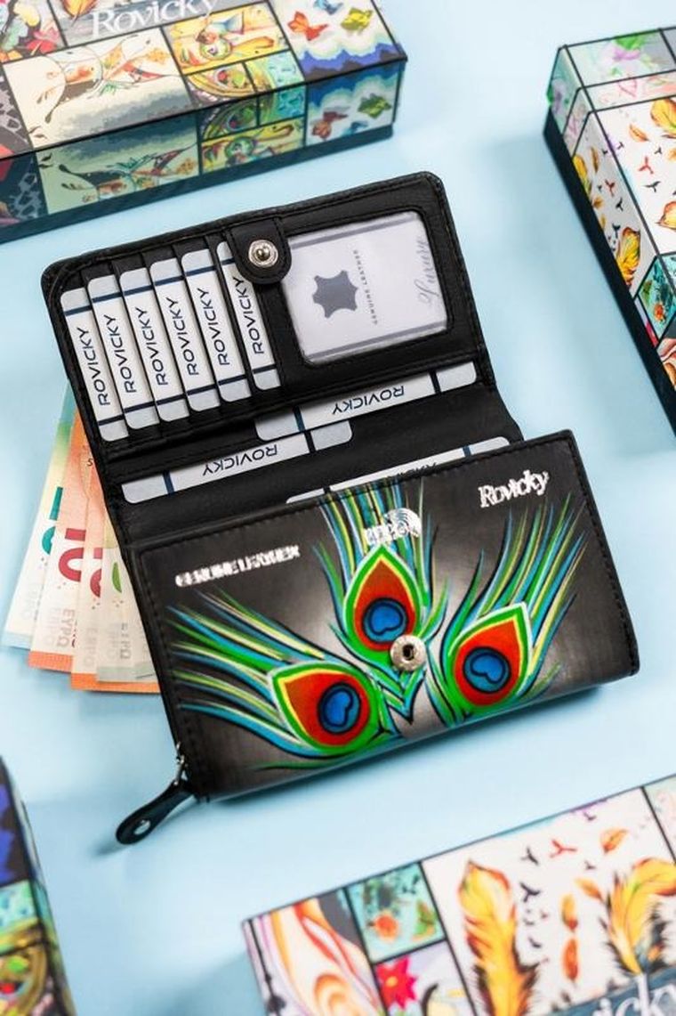 Portfel, mix, skórzany, Rovicky