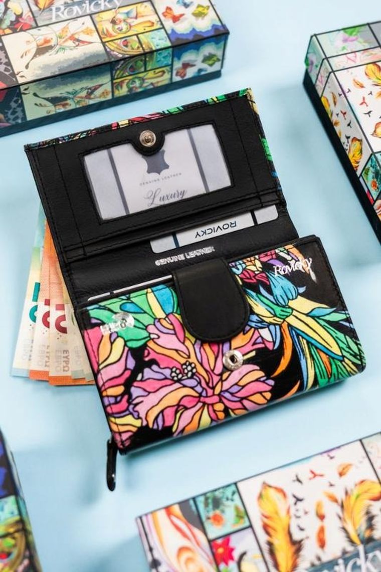 Portfel, mix, skórzany, Rovicky