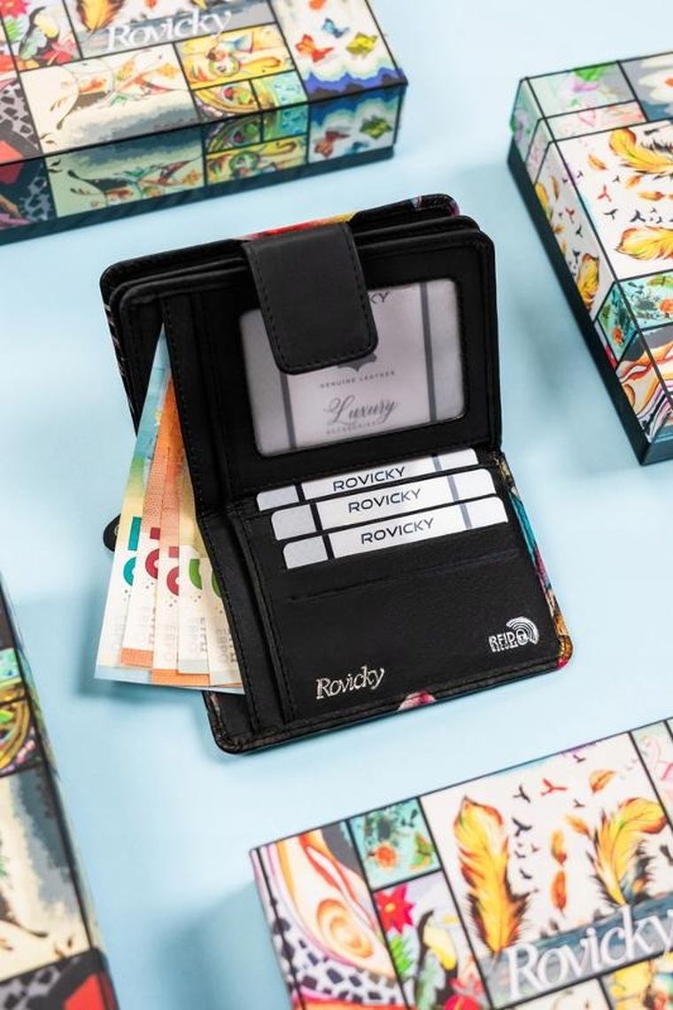 Portfel, mix, skórzany, Rovicky