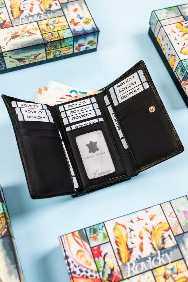 Portfel, mix, skórzany, Rovicky