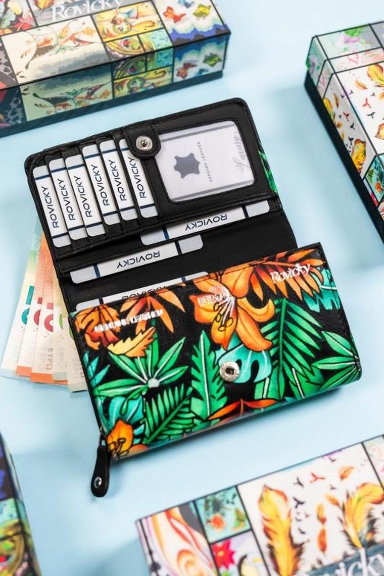 Portfel, mix, skórzany, Rovicky