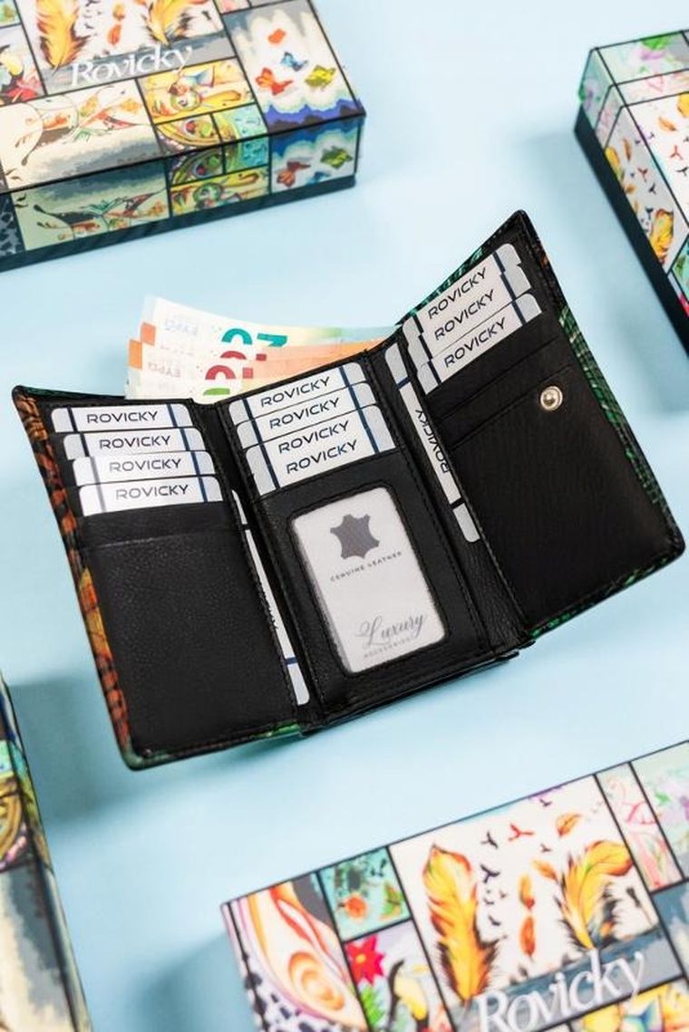 Portfel, mix, skórzany, Rovicky