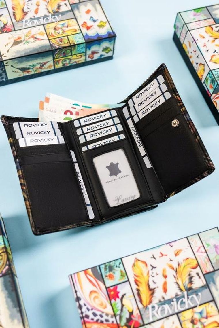 Portfel, mix, skórzany, Rovicky