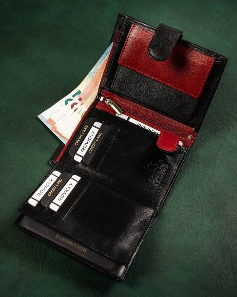 Portfel, mix, skórzany, Rovicky