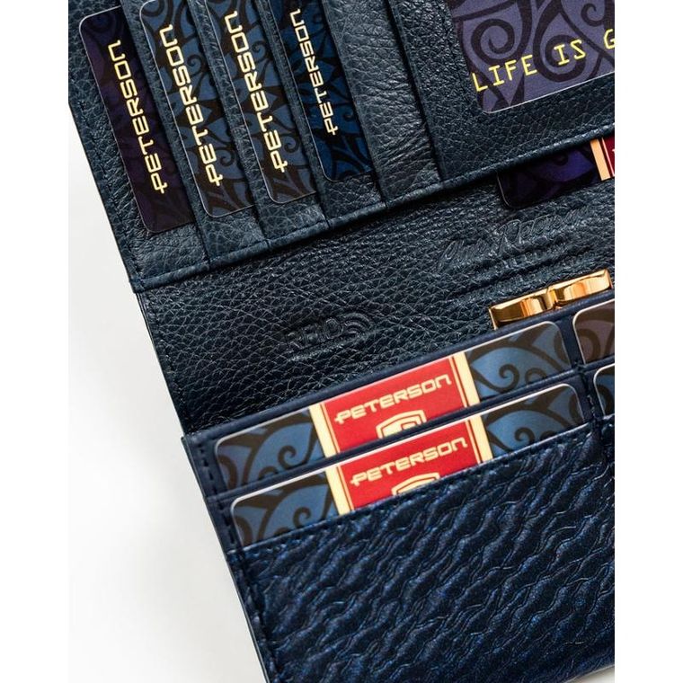 Portfel, niebieski, Peterson