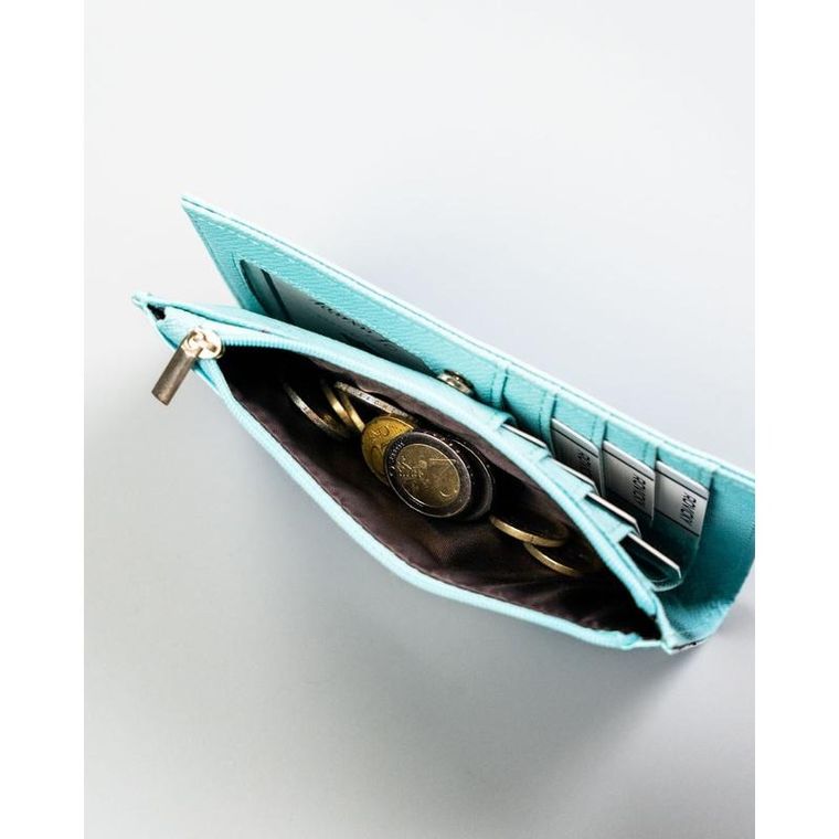 Portfel, niebieski, skóra ekologiczna, 4U Cavaldi