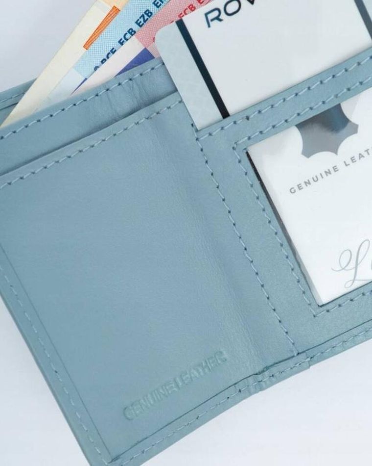 Portfel, niebieski, skórzany, Rovicky