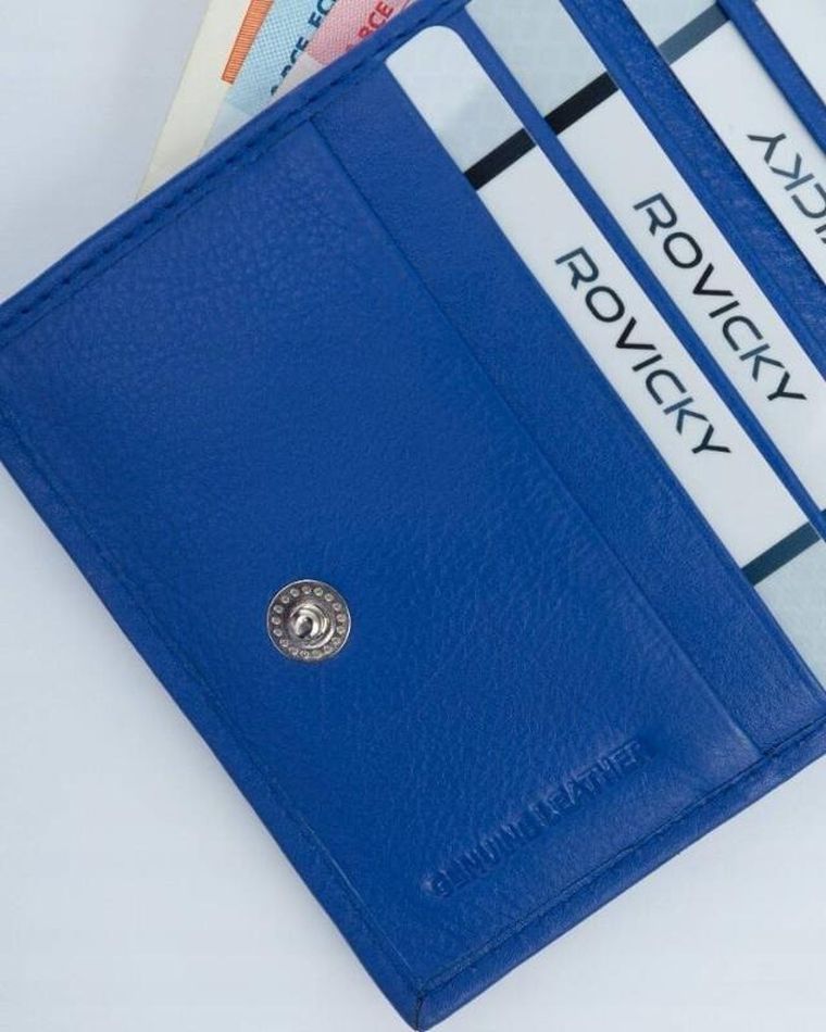 Portfel, niebieski, skórzany, Rovicky