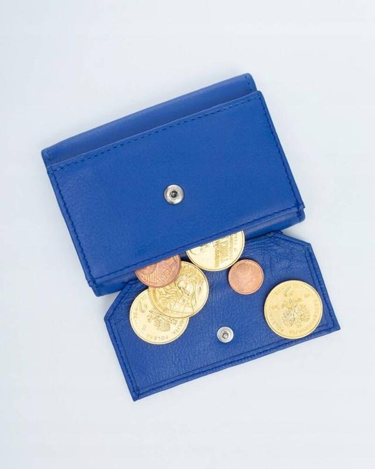 Portfel, niebieski, skórzany, Rovicky