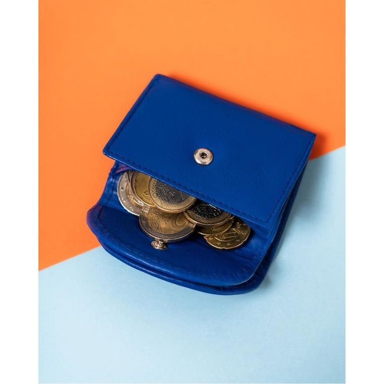 Portfel, niebieski, skórzany, Rovicky