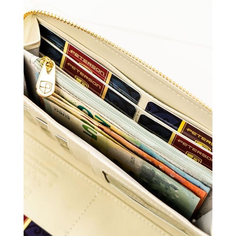 Portfel-piórnik, mix, skóra naturalna i ekologiczna, Peterson