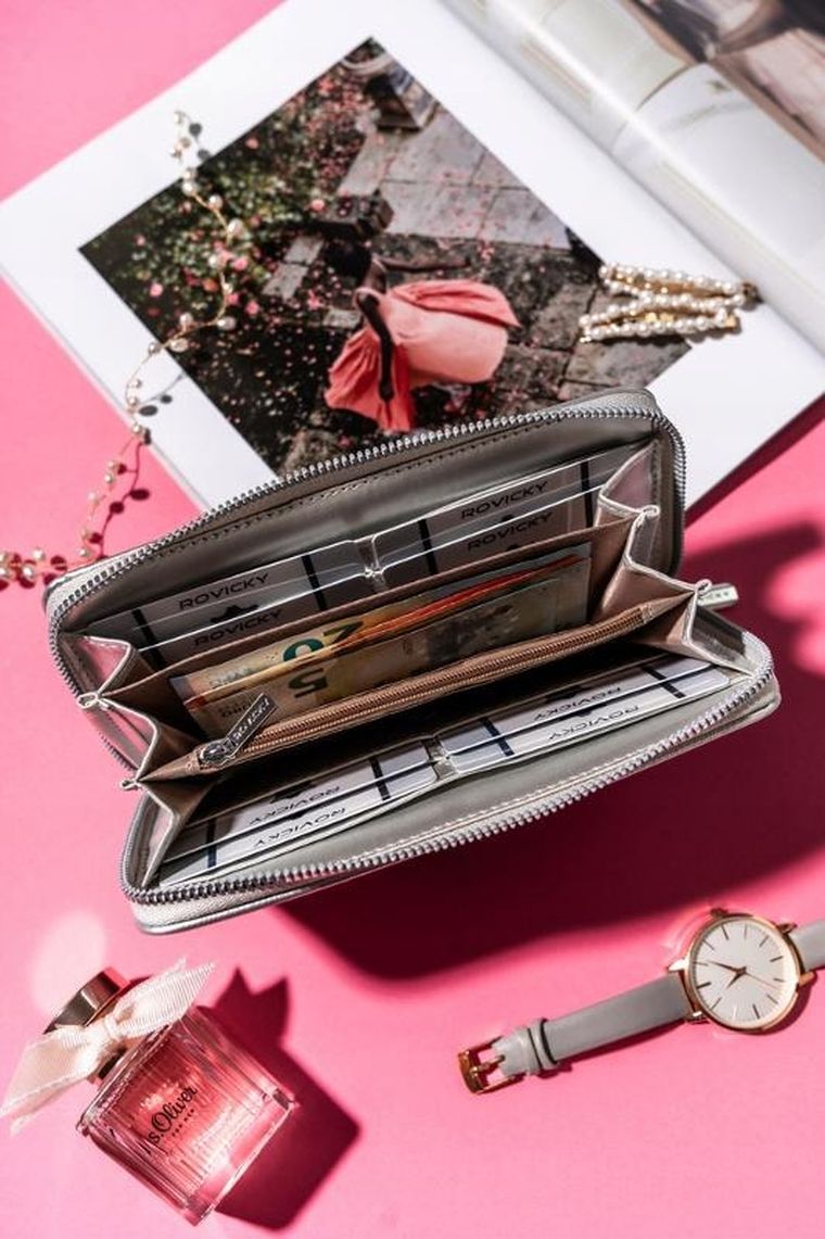 Portfel, srebrny, Rovicky