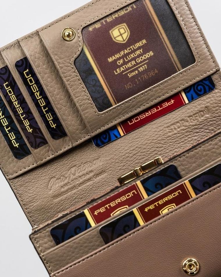 Portfel, szary, Peterson