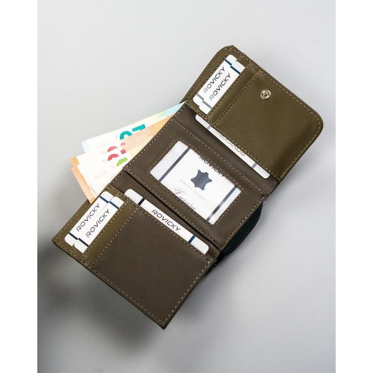 Portfel, zielony, skóra ekologiczna, 4U Cavaldi