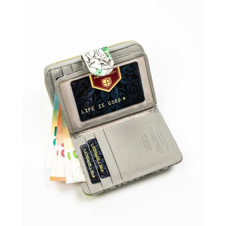 Portfel, zielony, skórzany, Peterson