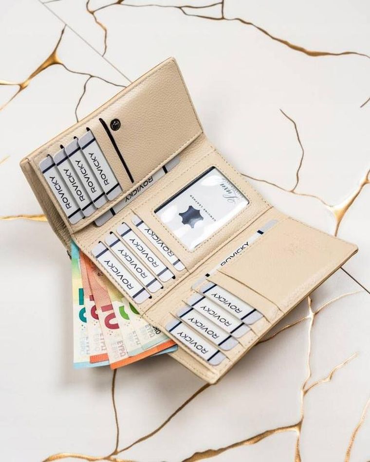 Portfel, złoty, skórzany, Lorenti