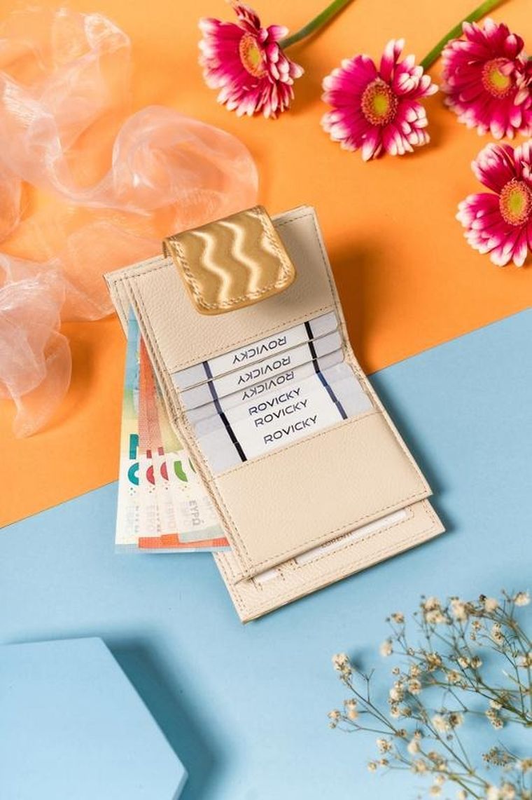 Portfel, złoty, skórzany, Lorenti