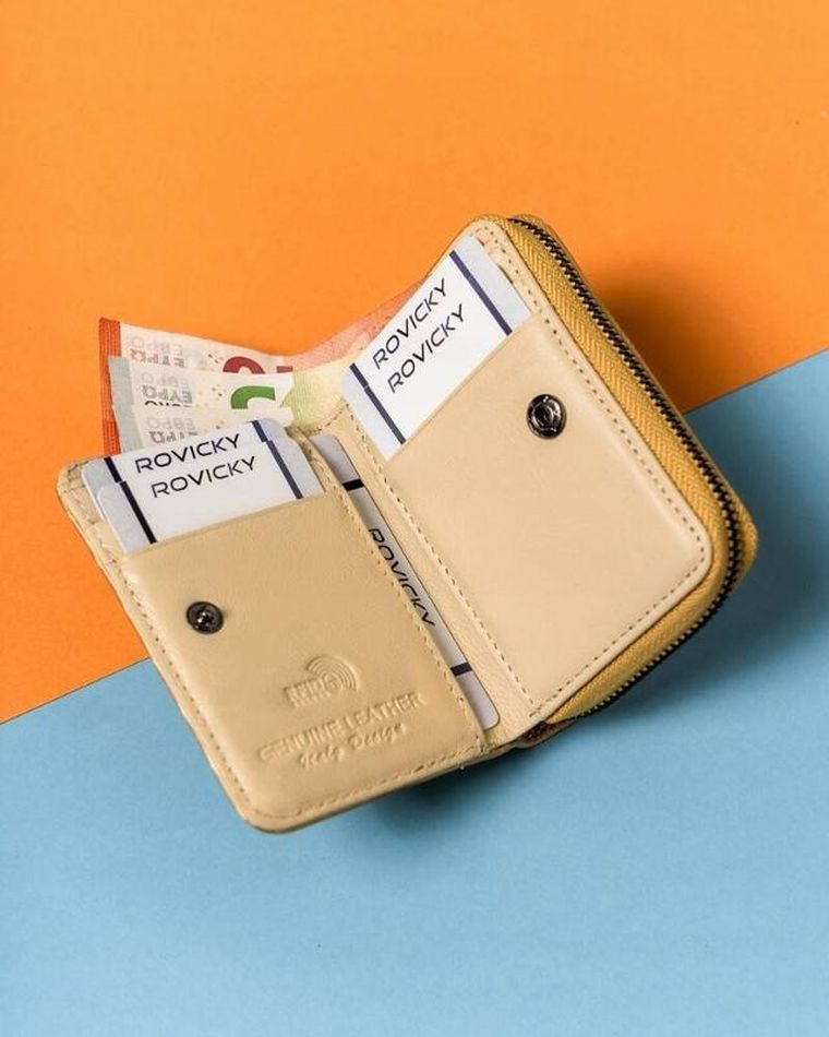 Portfel, złoty, skórzany, Lorenti