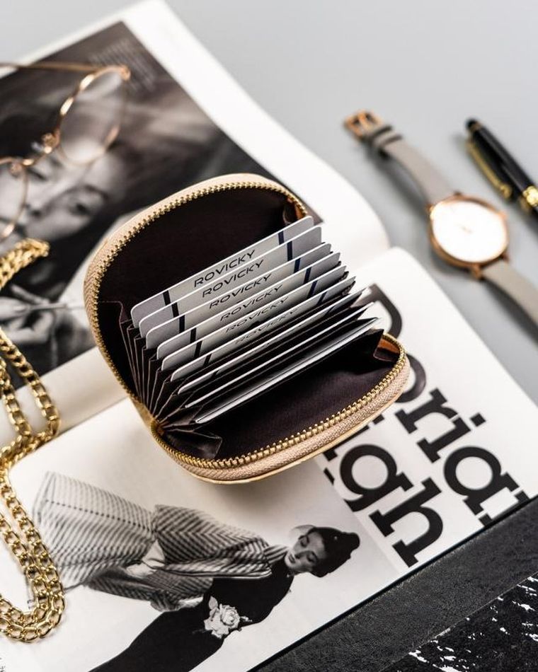 Portmonetka, beżowa, Milano Design