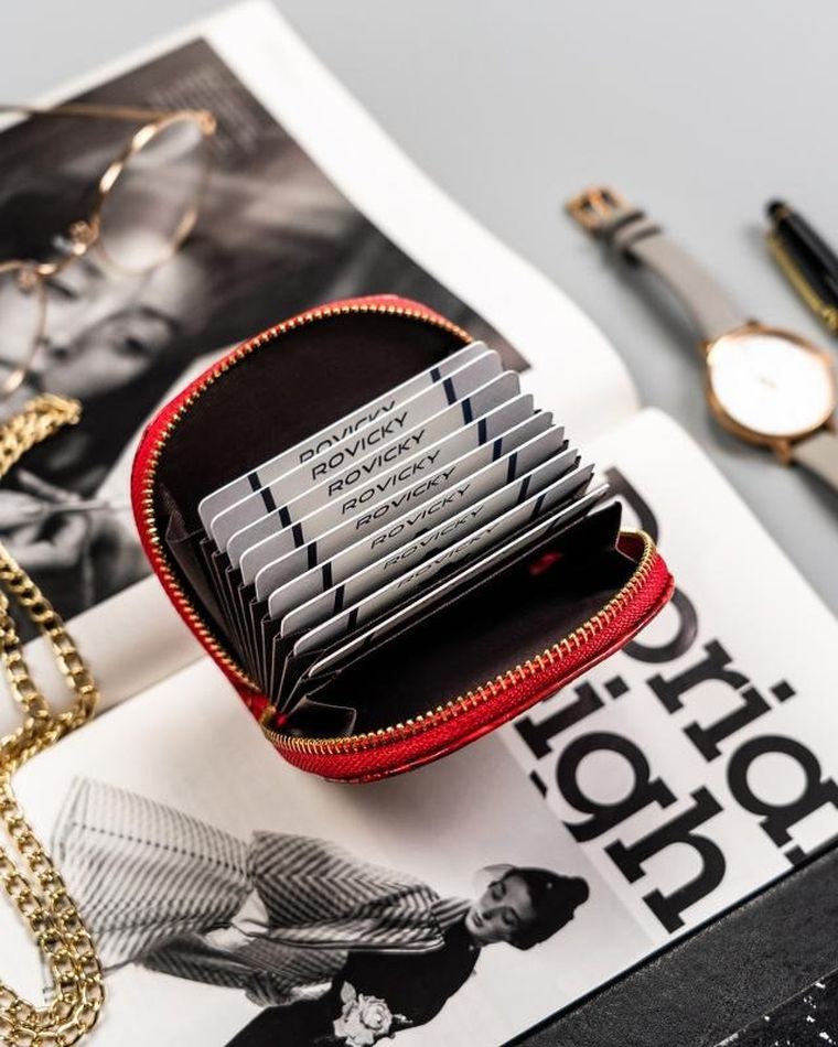 Portmonetka, czerwona, Milano Design