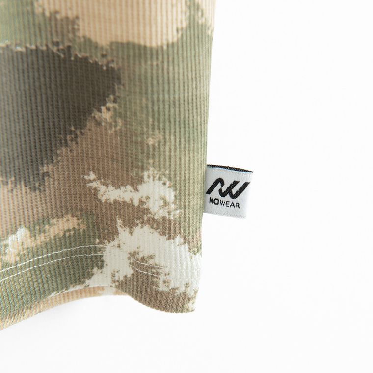 Prążkowany top khaki z domieszką modalu NOWEAR