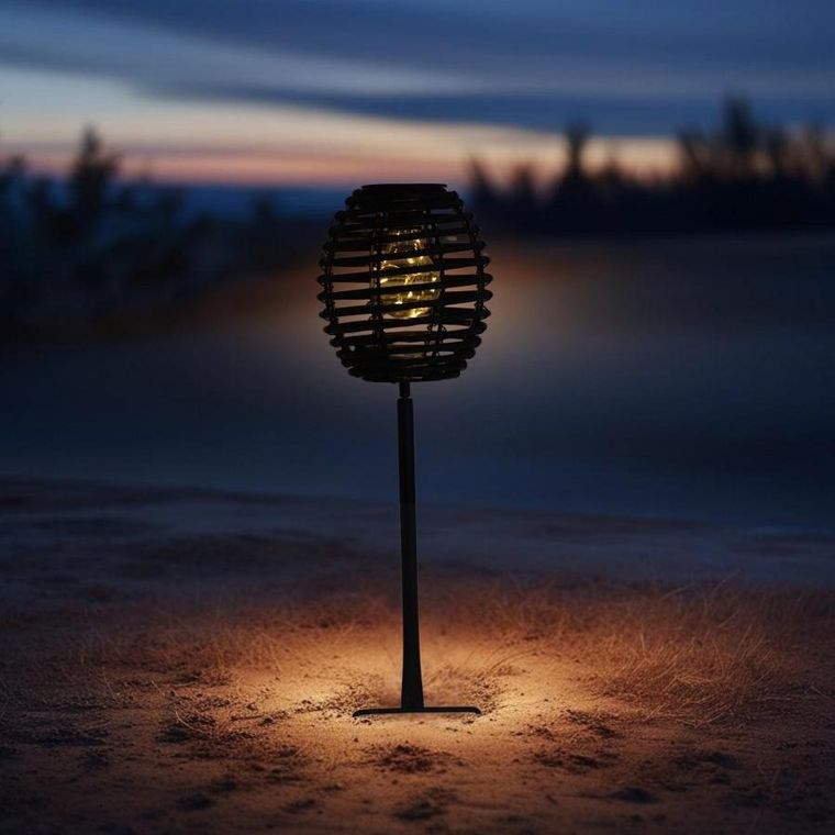 ProGarden, lampa solarna, czarna, 15-52 cm