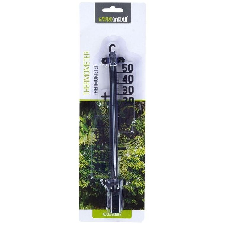 ProGarden, termometr zewnętrzny, czarny, 25 cm