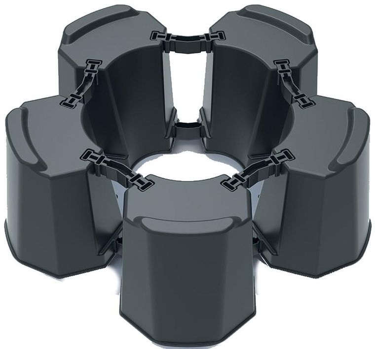 Prosperplast, Modular 5 Basecan, podstawa do zbiornika na wodę deszczówkę, antracyt