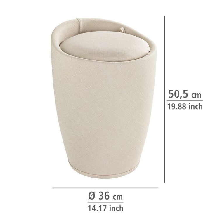 Pufa, kosz na pranie 2w1, Candy, beige