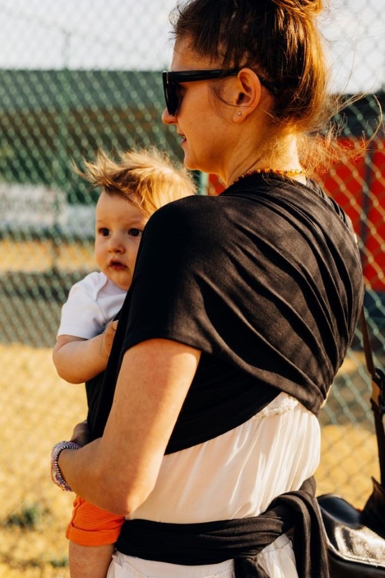 Pulp, chusta do noszenia dzieci, czarna