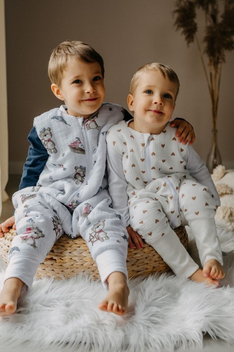 Pulp, Serduszka, śpiworek muślinowy ze skarpetkami, ocieplany, TOG 1.75, 12-30 m