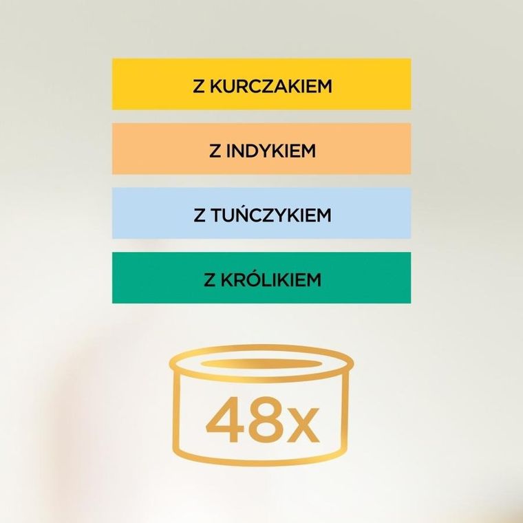 Purina, Gourmet Gold, Mus Mix smaków, karma mokra dla kotów, 48-85g
