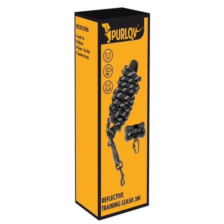 Purlov, smycz treningowa odblaskowa, 3m