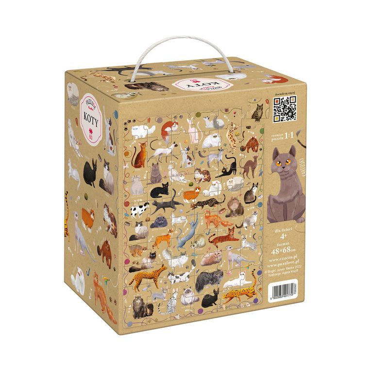 Puzzlove, CzuCzu, Koty, puzzle, 60 elementów