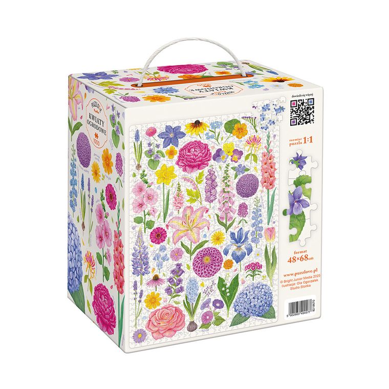 Puzzlove, CzuCzu, Kwiaty ogrodowe, puzzle, 1000 elementów