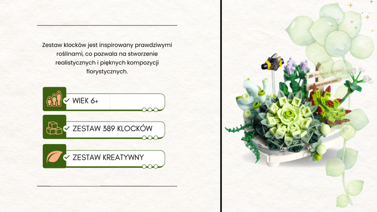 QBI, Botanical Garden, klocki konstrukcyjne, 389 elementów