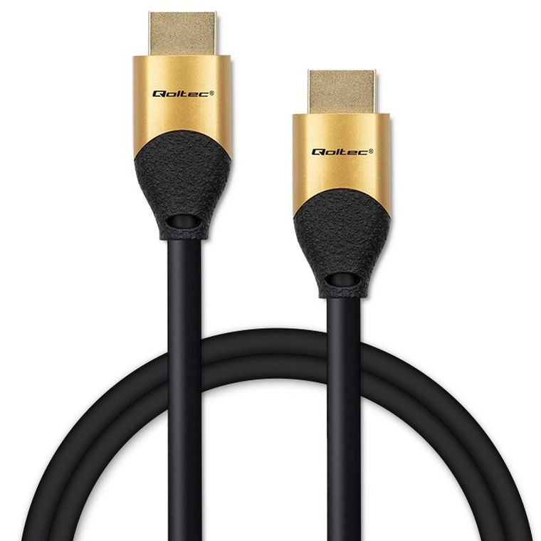 Qoltec, kabel HDMI, v2.1 Ultra High Speed, 8K 60 Hz, 30 AWG, gold