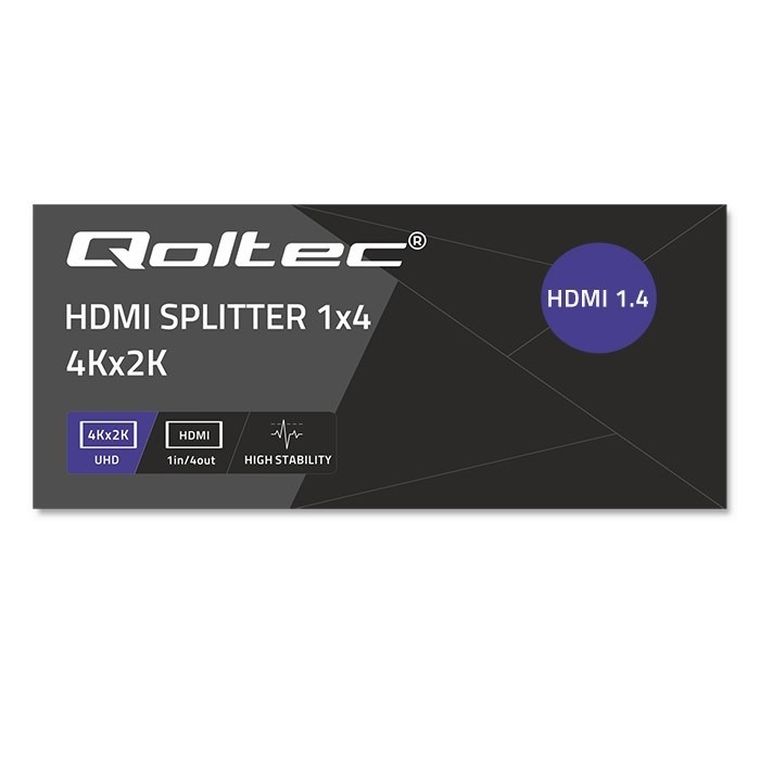 Qoltec, rozdzielacz, 4xHDMI, 4KX2K, 3.4gb/s